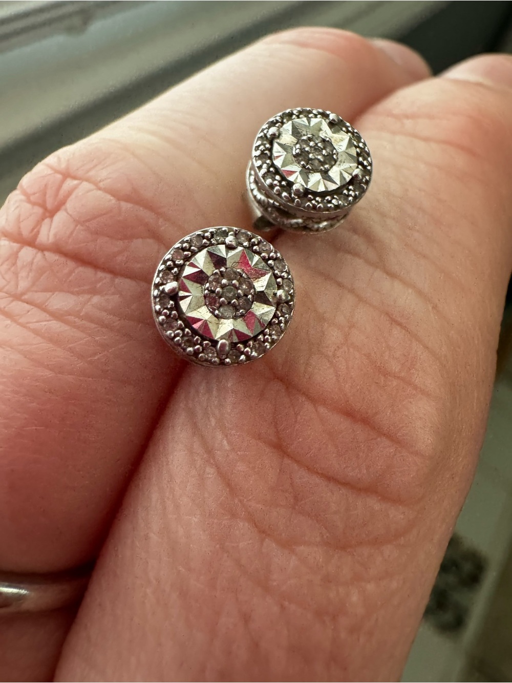 Diamond Stud Earrings - Picture 2 of 7